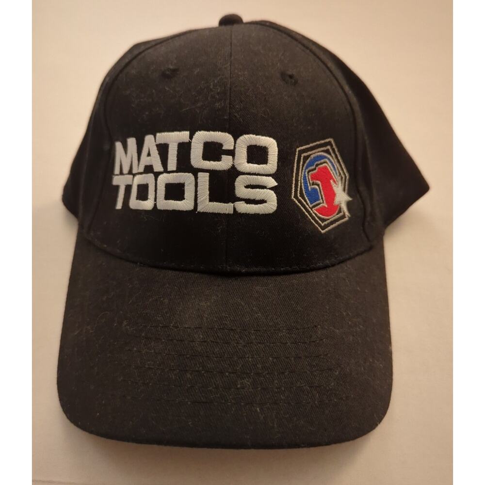 MATCO TOOLS Black White Red Blue Embroidered Logo Adjustable Back Baseball Cap